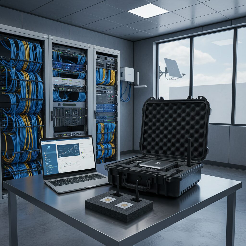 Équipement 5G transportable OUI5G pour une couverture mobile temporaire sur site" title="Solution 5G transportable - Couverture rapide et adaptable