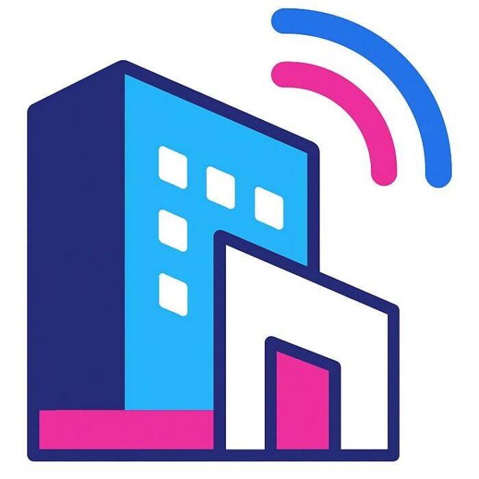 Illustration de bâtiments connectés représentant la pénétration radio étendue de la 5G